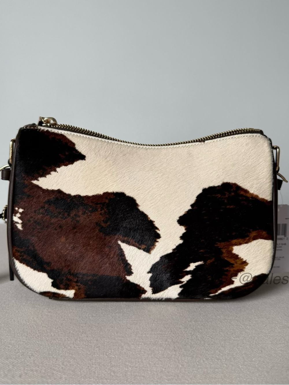 Last one NWT Coach Kailey Haircalf Cow Print Shoulder Crossbody Bag Brown CCC84 - Picture 7 of 16